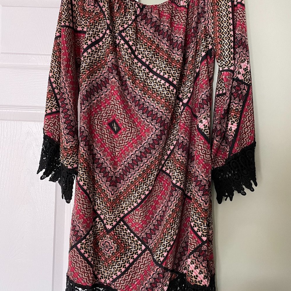 Cute multi-color dress with fringes